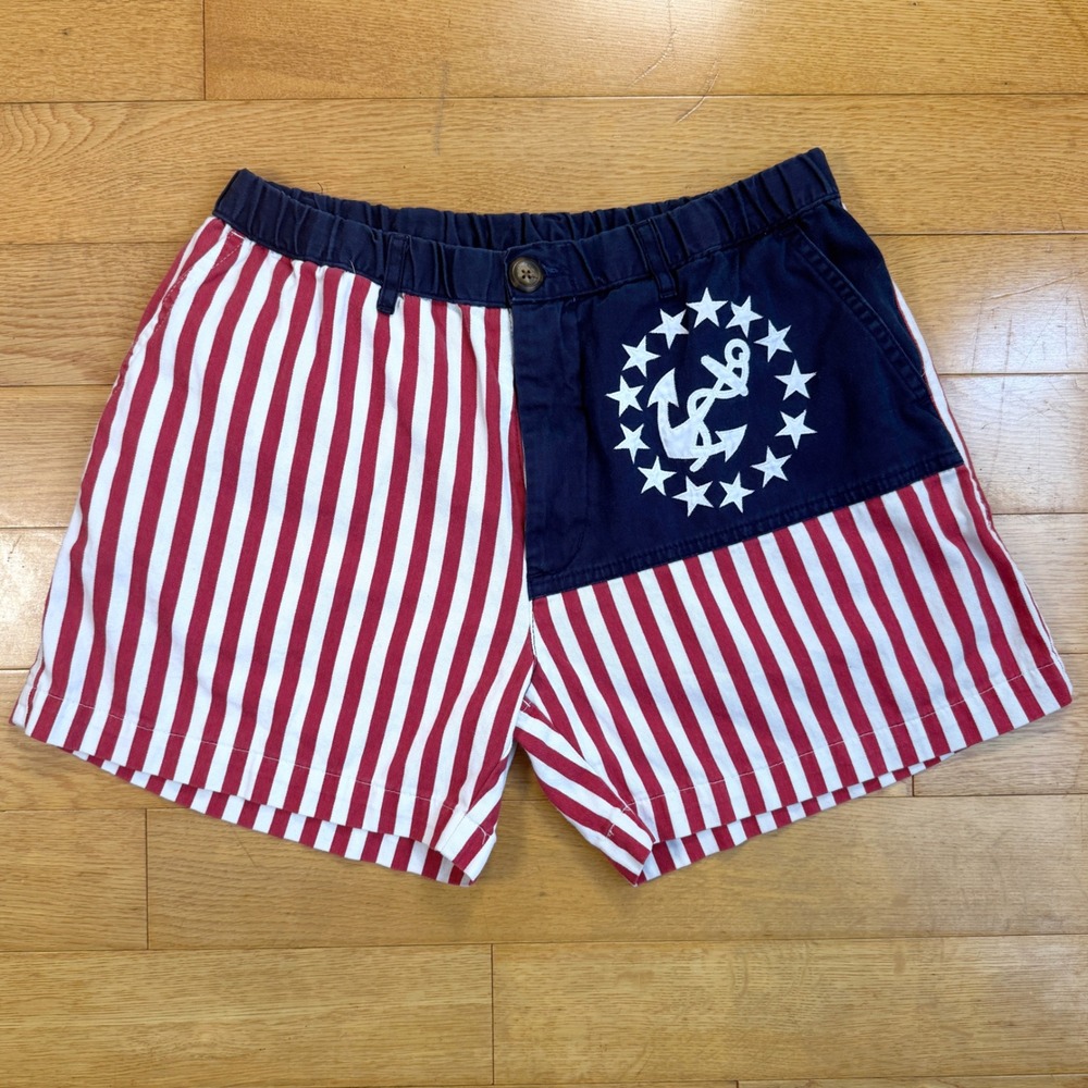 Chubbies USA Striped Anchor Star‎ Shorts Mens Medium